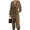 Clothing Farm Rio | Farm Rio V Neck Jumpsuit, Martina Scarf Black