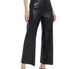 Clothing LYSSE | Lysse Hi Waist Vegan Leather Wide Leg, Kohl Black