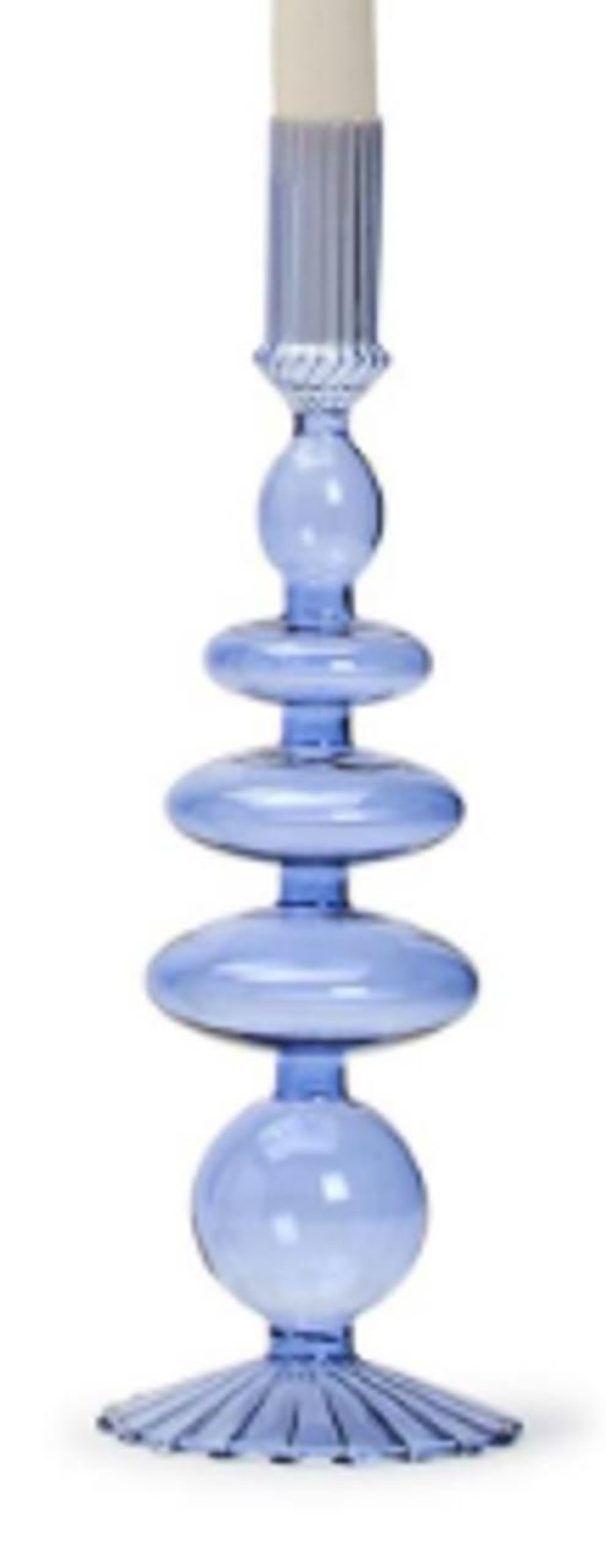 Home & Gifts TWO'S COMPANY | Two'S Company Hand Blown Glass Candleholder, Blue