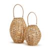 Home & Gifts TWO'S COMPANY | 53705 Large Oval Rattan Lantern