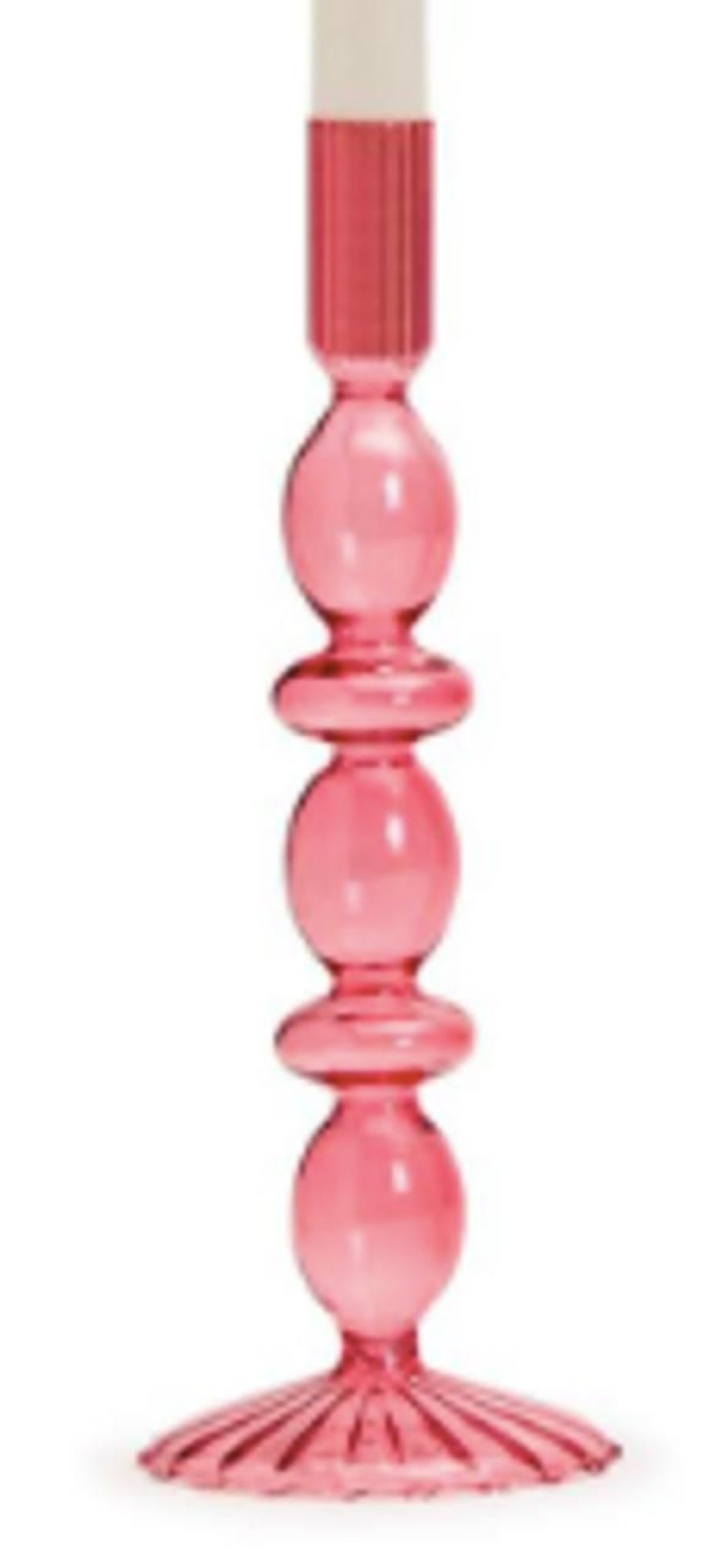 Home & Gifts TWO'S COMPANY | Two'S Company Hand Blown Glass Candleholder, Pink