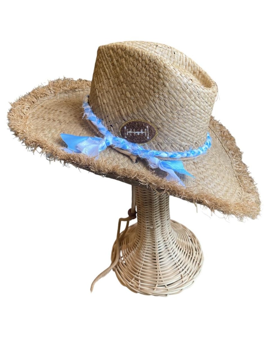 Accessories Label Jae | Label Jae Vintage Straw Game Day Hat, Tarheel