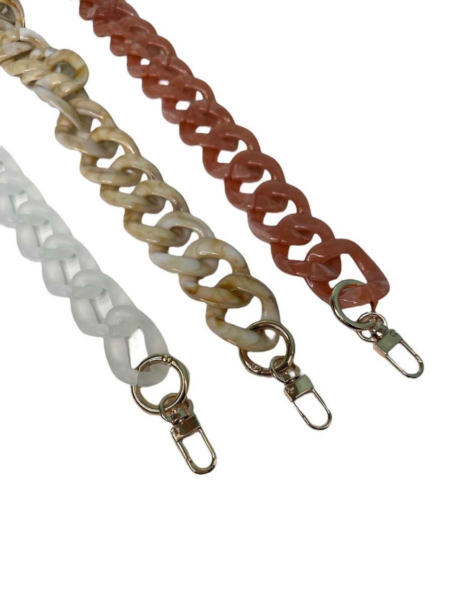 Accessories German Fuentes | German Fuentes Acrylic Chain Strap, Short Beige