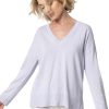 Clothing LILLA P | Lilla P Easy Back Seam V Neck Sweater, Lilac