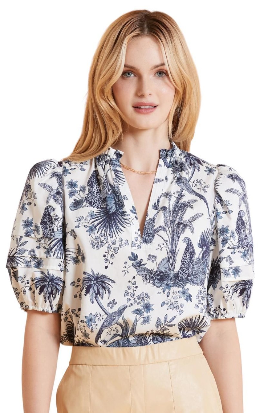 Clothing TYLER BOE | Tyler Boe Jeanna Cotton Toile Top, Multi