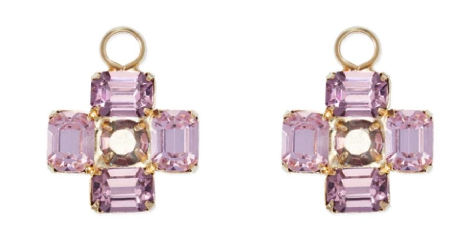 Jewelry LOREN HOPE | Loren Hope Amethyst Huggie Charms