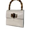 Accessories German Fuentes | German Fuentes Petite Bamboo Handle Bag, White