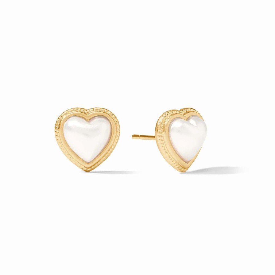 Jewelry JULIE VOS | Julie Vos Heart Stud, Pearl