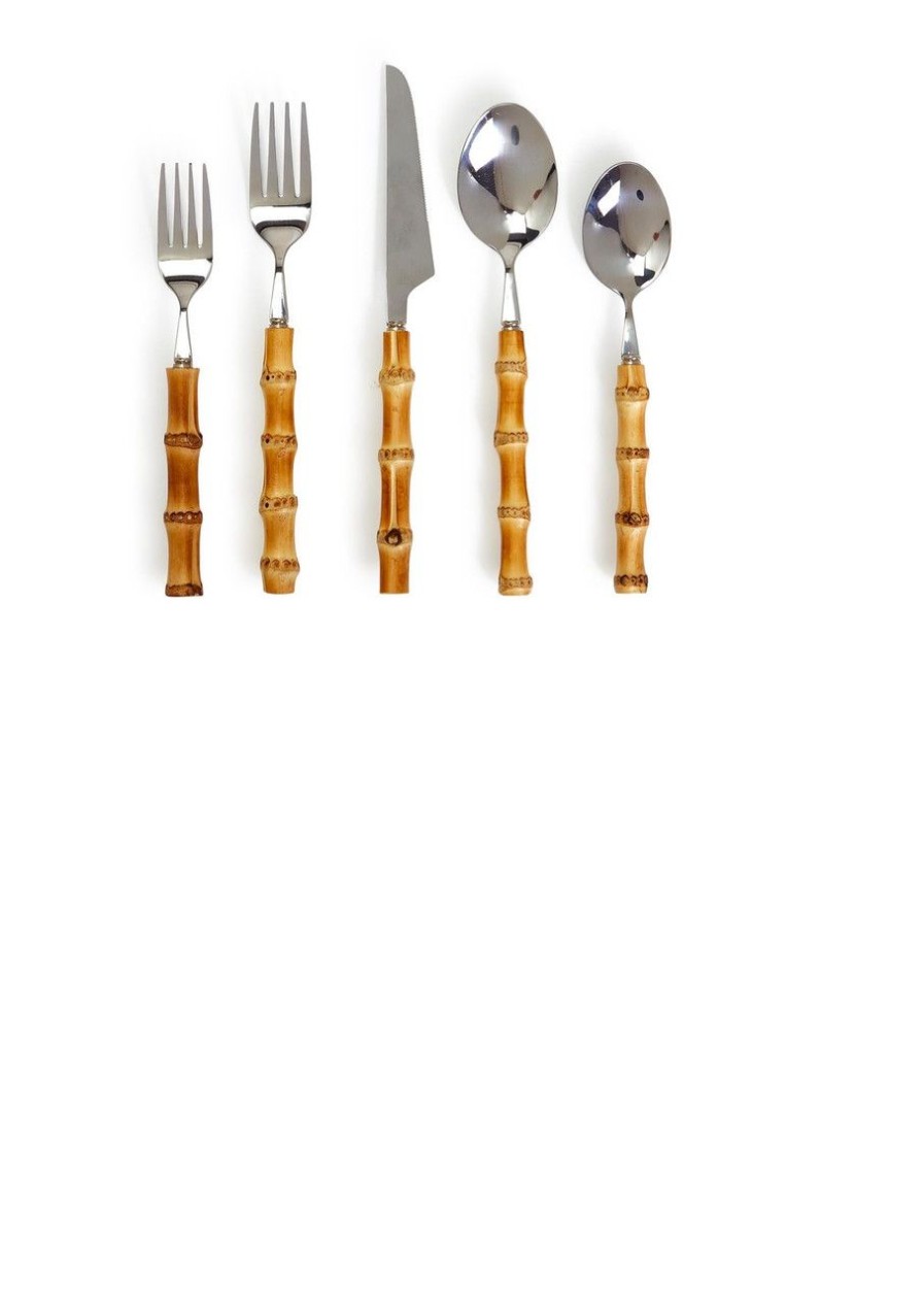 Home & Gifts TWO'S COMPANY | 53639 Bamboo Chic 20Pc Flatware Set