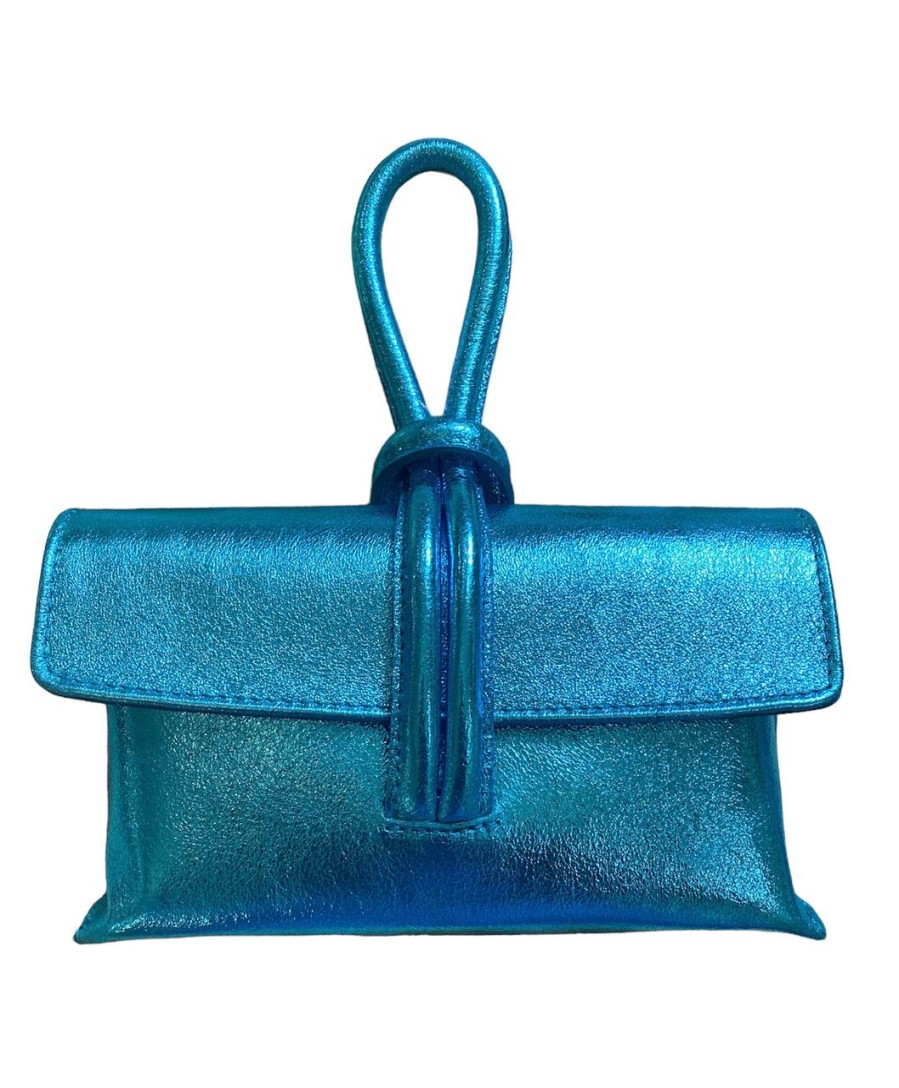 Accessories Solo Perche | Solo Perche Este Bag, Metallic Light Blue