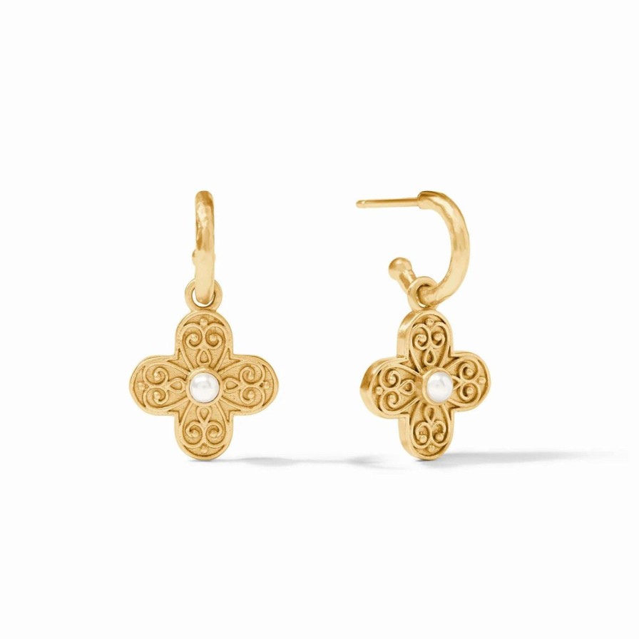 Jewelry JULIE VOS | Julie Vos Corinth Hoop & Charm Earring, Pearl