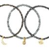 Jewelry BuDhaGirl | Budhagirl Sydney Bead Charm Bracelets, Graphite