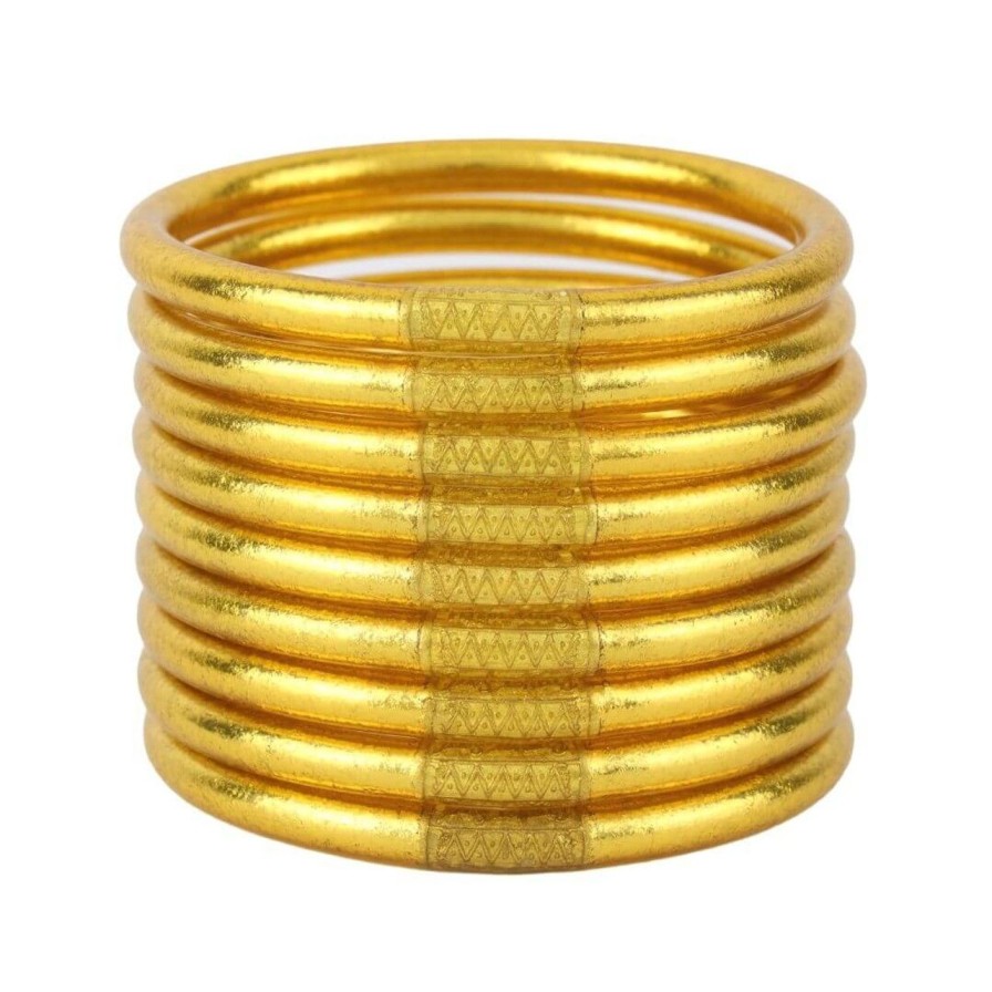 Jewelry BuDhaGirl | Budhagirl Medium All Weather Bangles, Gold