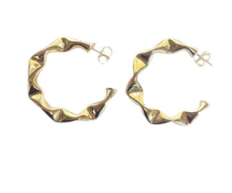 Jewelry SHEILA FAJL | Br1970A Large Wrinkled Hoops