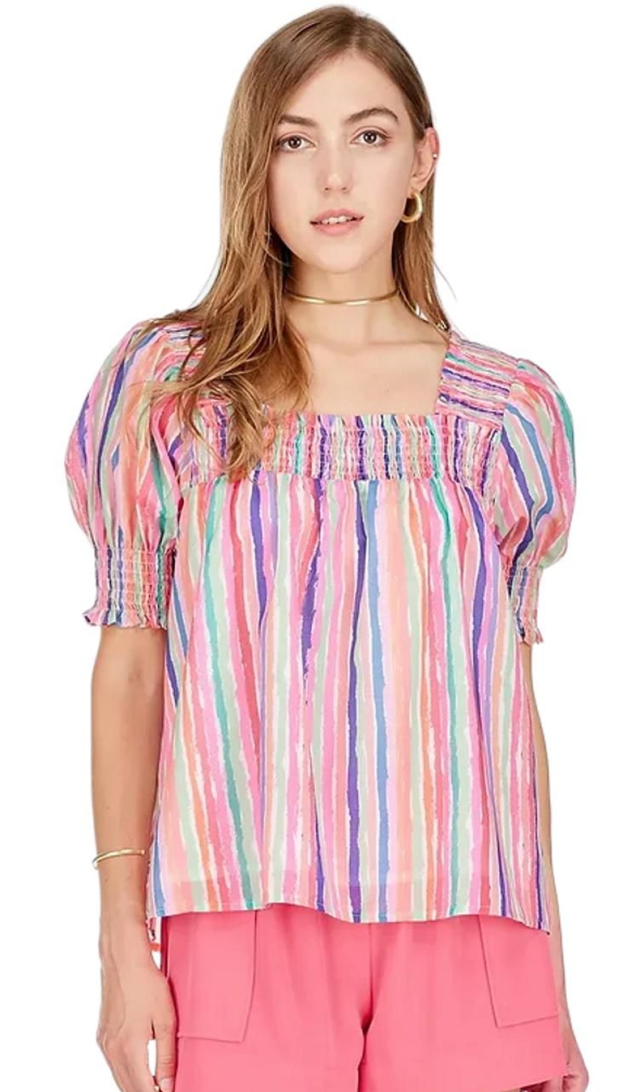 Clothing JOY JOY | Joy Joy Top, Rainbow Stripe