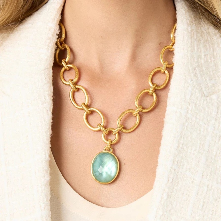 Jewelry JULIE VOS | Julie Vos Nassau Statement Necklace, Iridescent Capri Blue