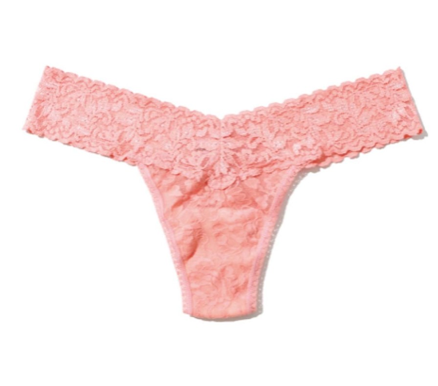 Clothing HANKY PANKY | Hanky Panky Sig Lace Lowrise Thong, Snapdragon Peach