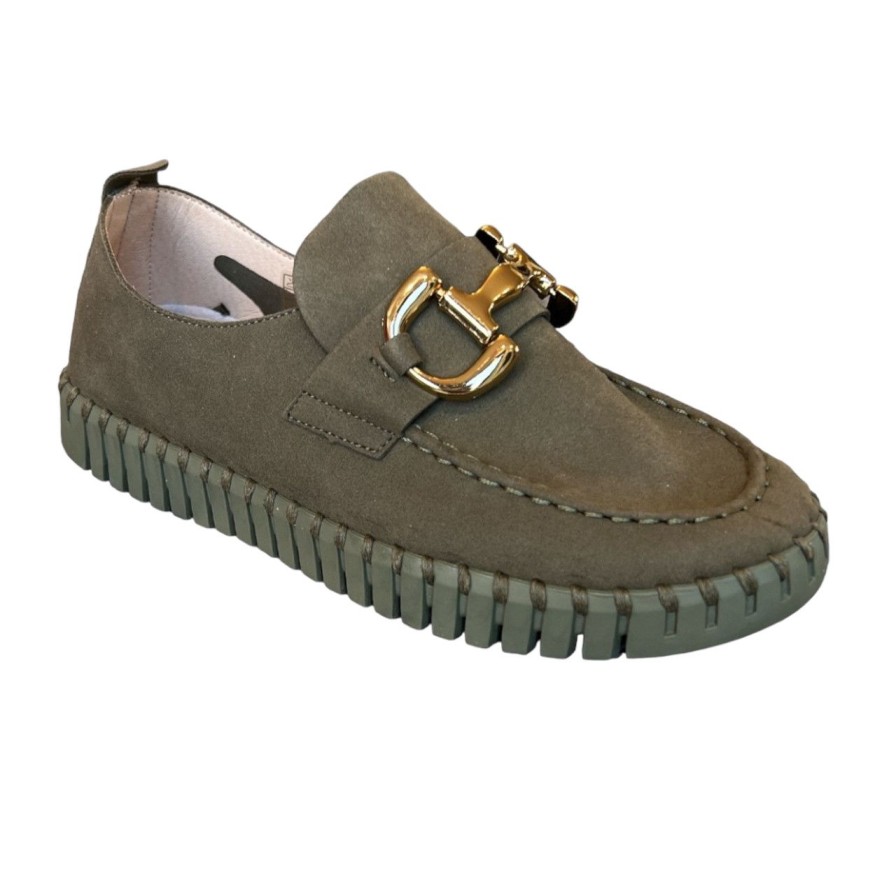 Shoes ILSE JACOBSEN | Ilse Jacobsen Tulip Flats, Deep Olive W/ Same Color Sole