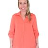 Clothing RENUAR | Renuar Airflow Blouse, Papaya