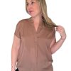 Clothing RENUAR | Renuar Cap Sleeve Airflow Top, Walnut