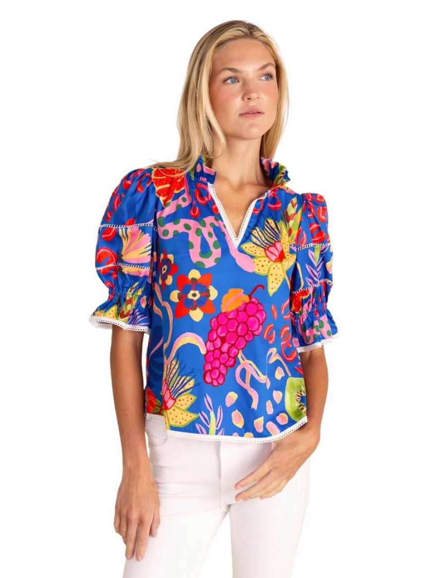 Clothing Alden Adair | Alden Adair Lottie Top, Blue Orchid