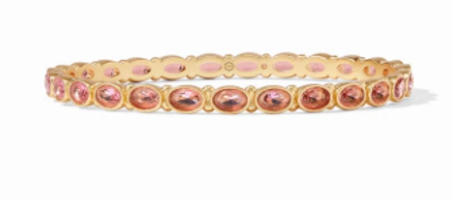 Jewelry JULIE VOS | Bg244Gcl-M Mykonos Bangle Gold Clear Coral Medium